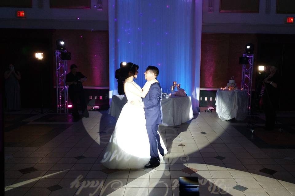 First dance spotlighted