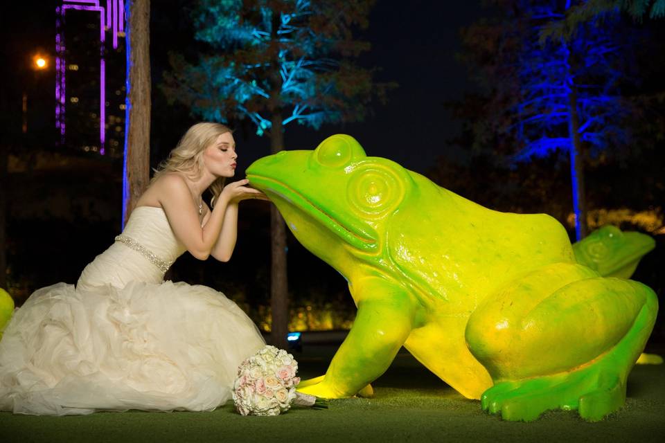 A fun shot outside Dallas' Perot Museum