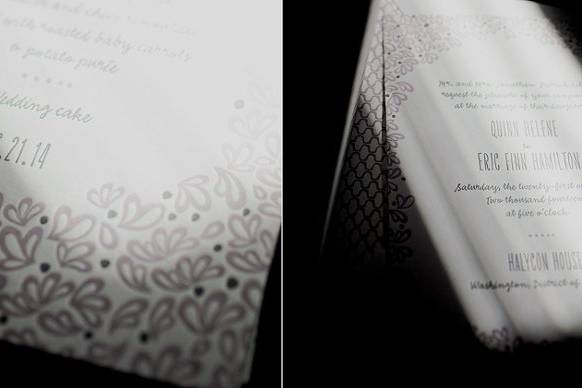 The Aneto letterpress wedding invitation by Smock.