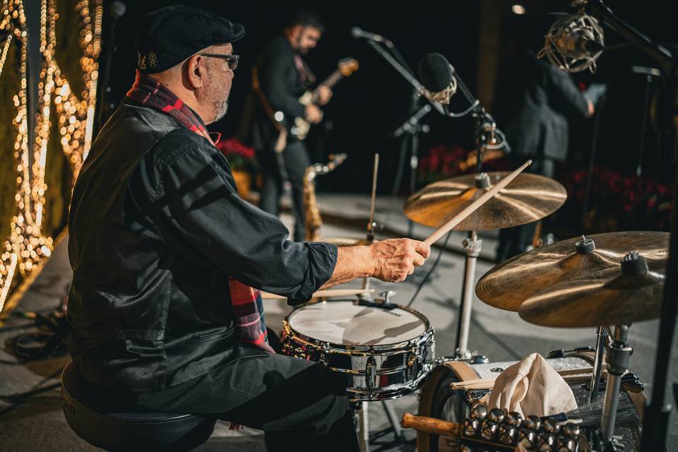 Tim on drums