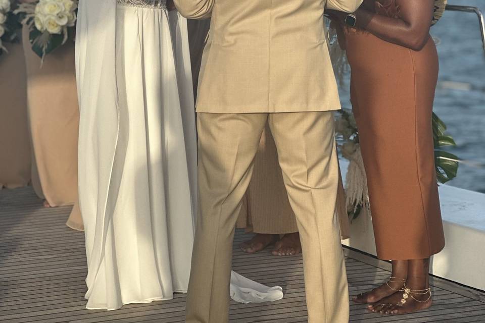 Ceremony on boat