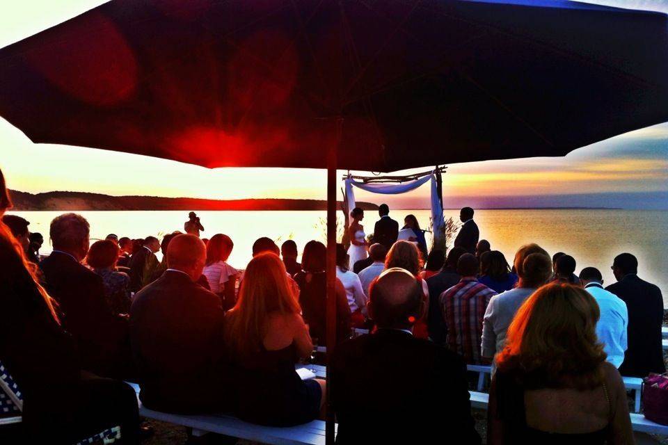 Tented beach ceremony