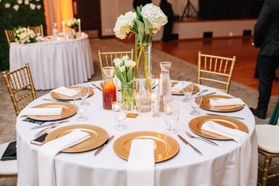 Place Setting Gold Chargers