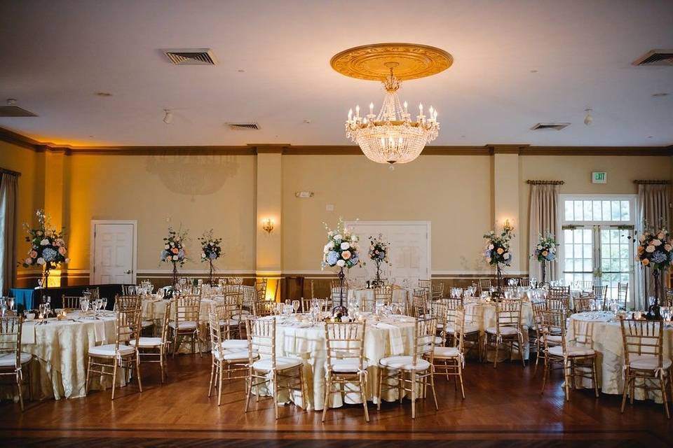 Reception hall setup