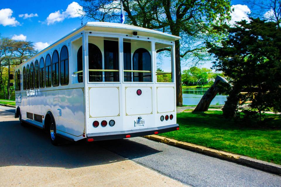 28 Passenger Trolley Porch