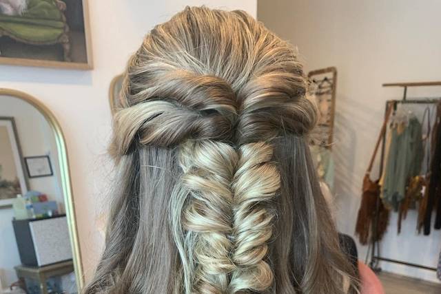 Boho half up