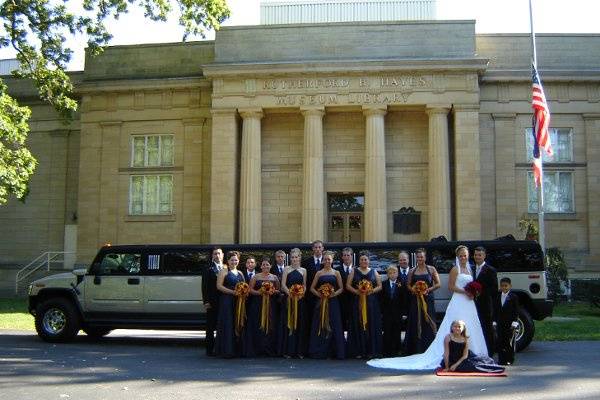 One of the many great Hummer Limo weddings