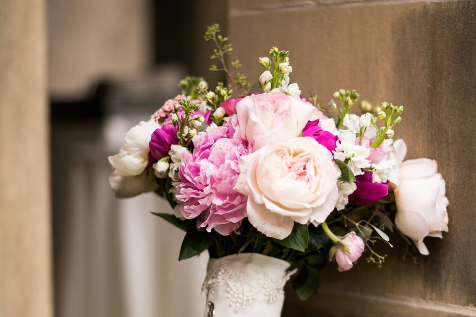 Bridal bouquet detail