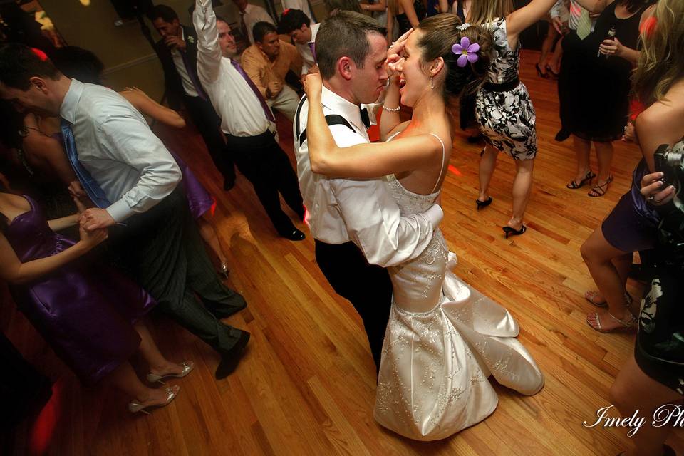 Throwing of bridal bouquet