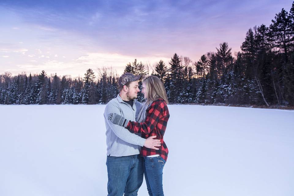 Northwoods Winter Engagement