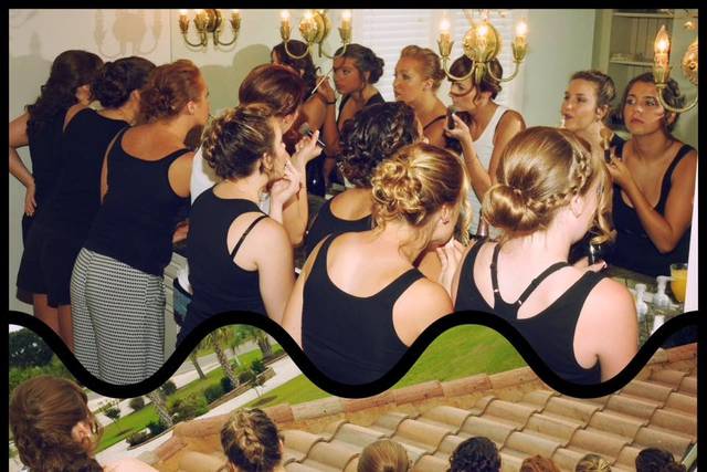 Amanda with her bridesmaids!