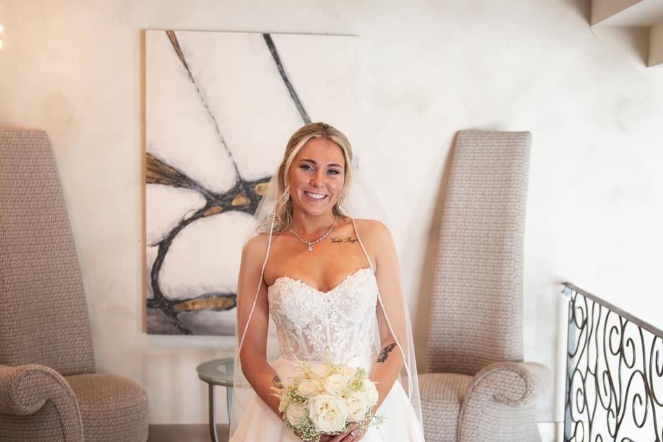 Bride on Balcony