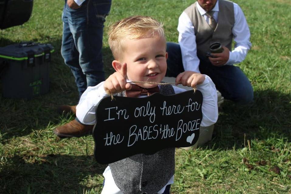 Kid at the wedding