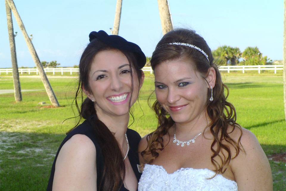 Bride with guest