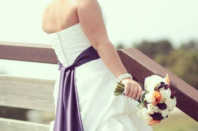 Bridal dress and hair