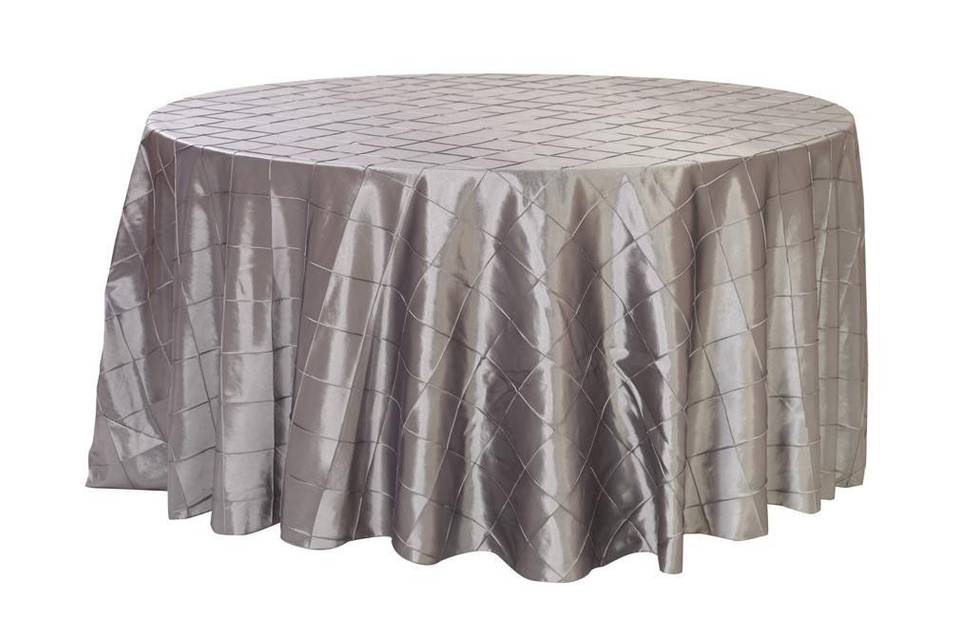 Platinum Tablecloths, Round Pintuck Tablecloths