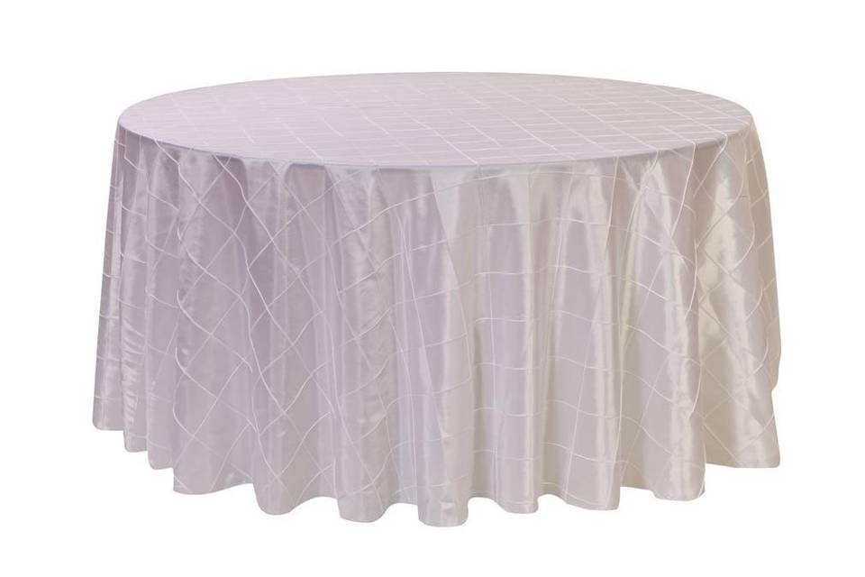 White Tablecloths, Round Pintuck Tablecloths