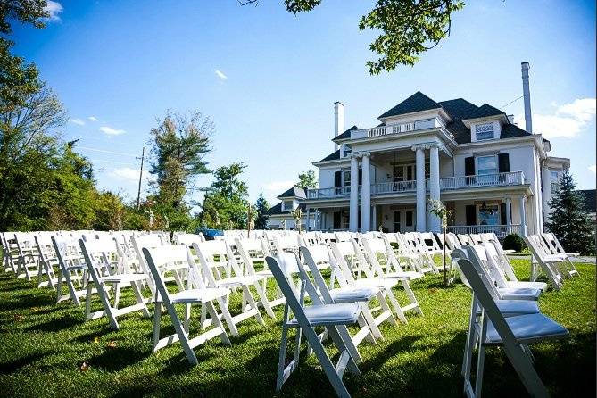 White chair arrangement