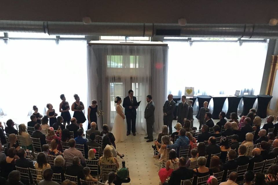 Indoor wedding ceremony