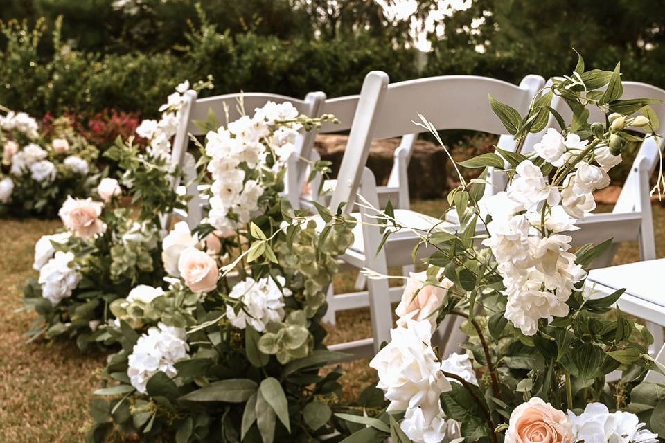 Enchanted Garden Aisle Flowers