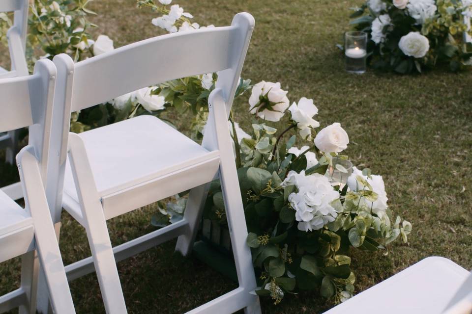Enchanted Garden Aisle Flowers