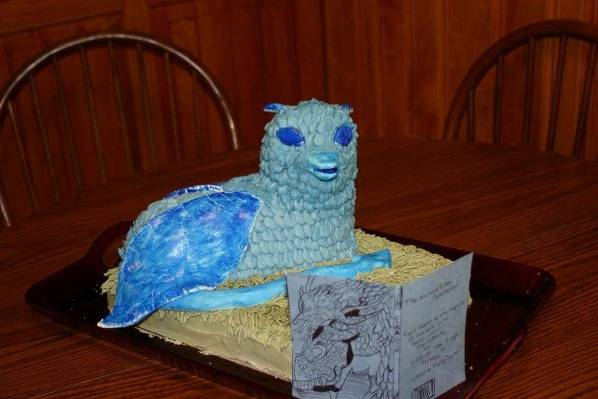 Dragon Birthday Cake from childrens book