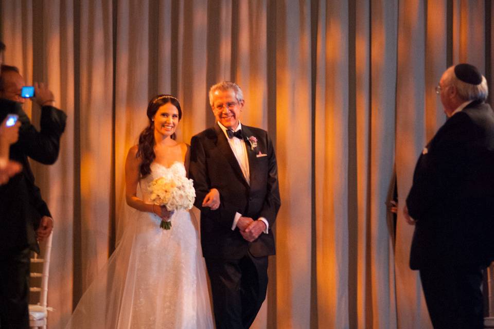 Bride with her father