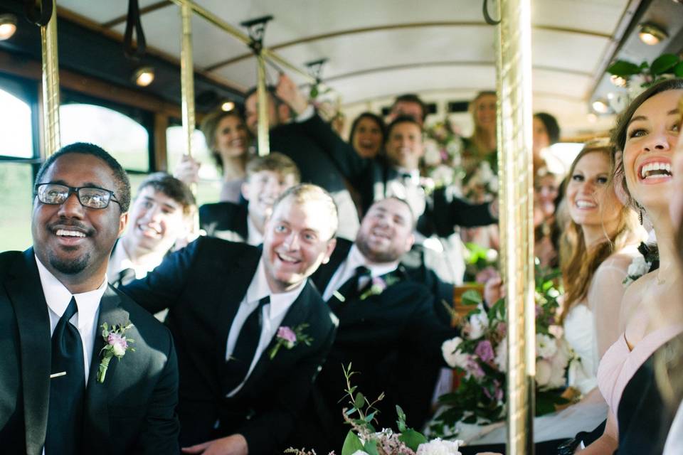Modern Trolley Wedding Party