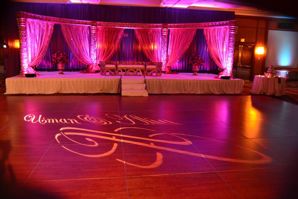 Wedding ballroom area
