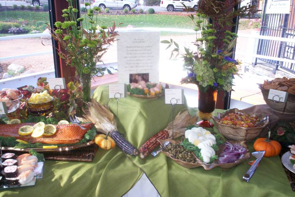 Customized buffet table