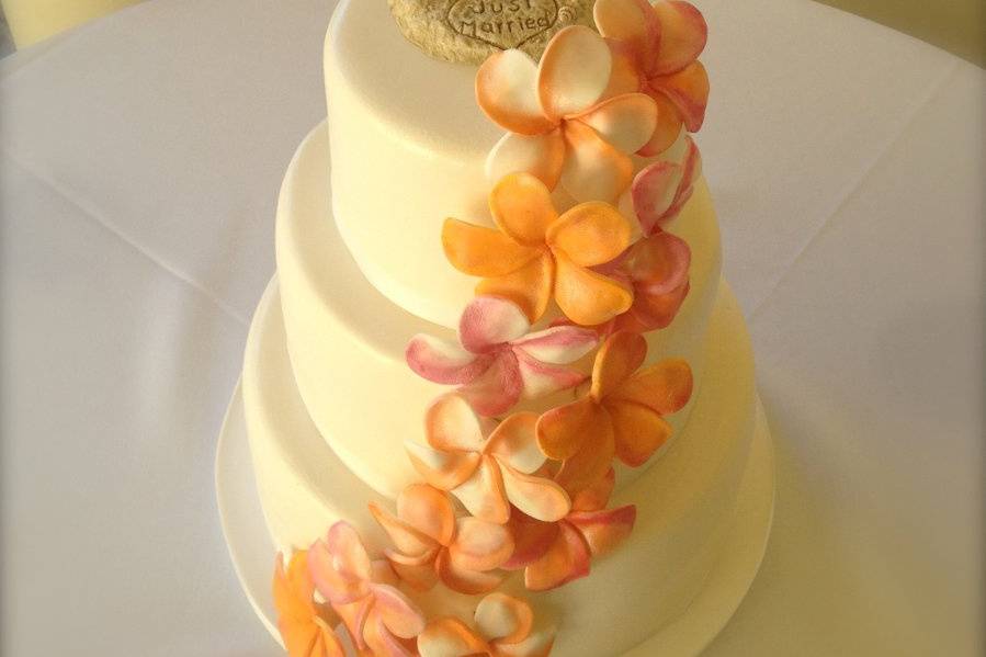 floral cascading cake