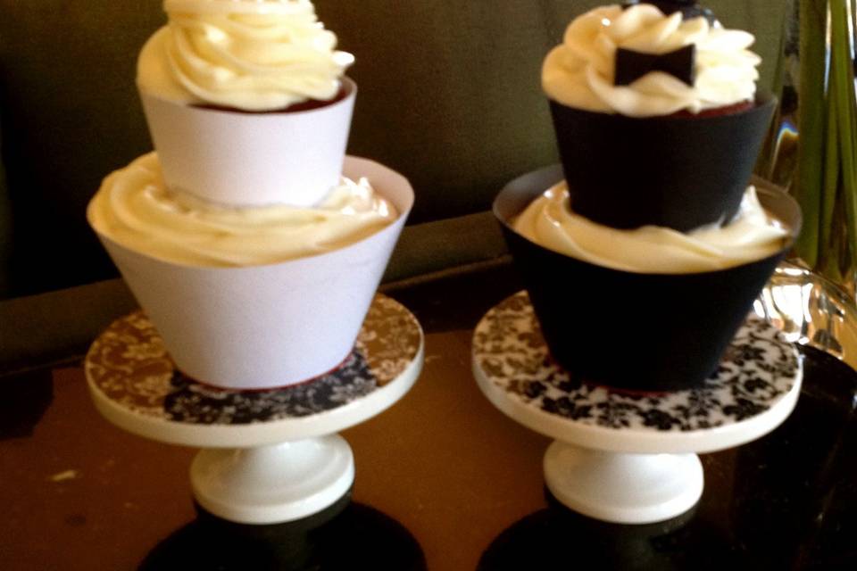 Bride and groom cake