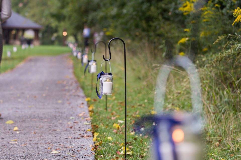 Candles aisle marker