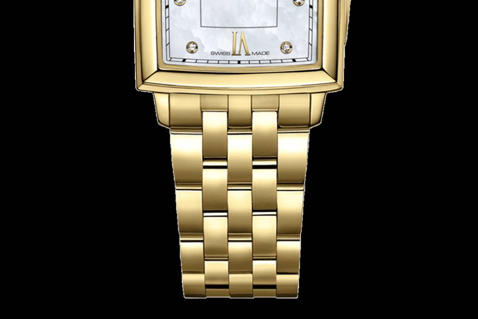 Gold square watch