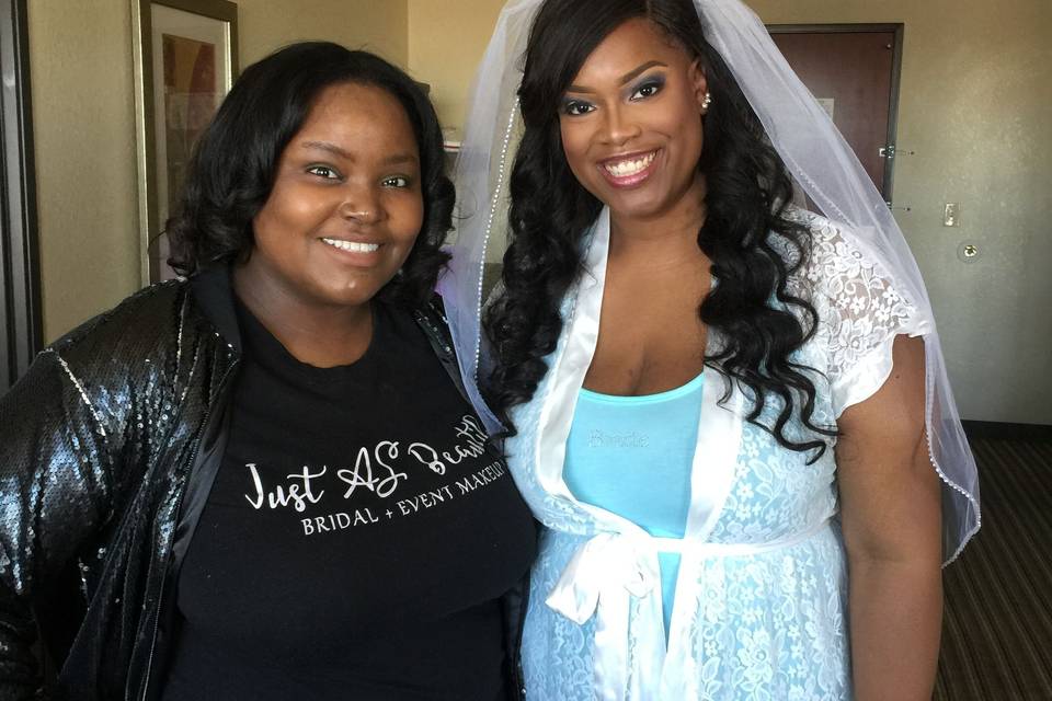Bride and stylist