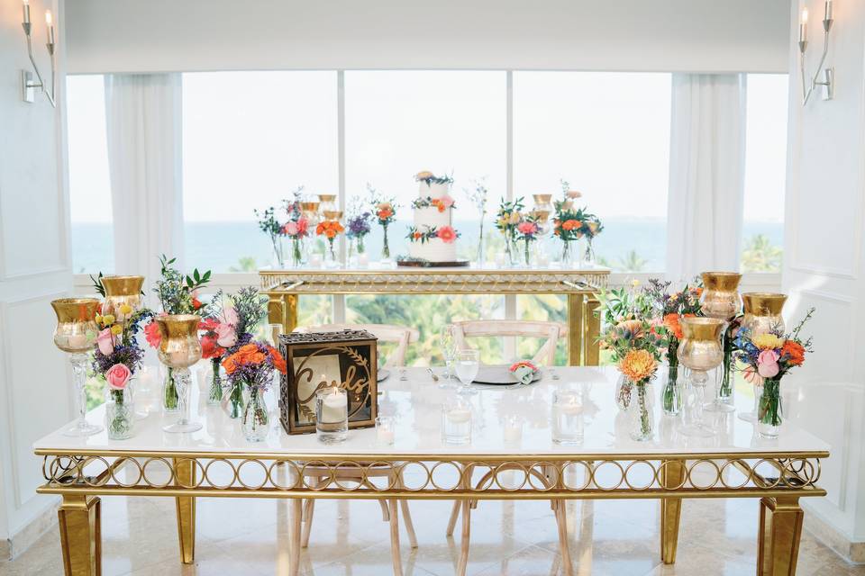 Colorful Bride & Groom Table