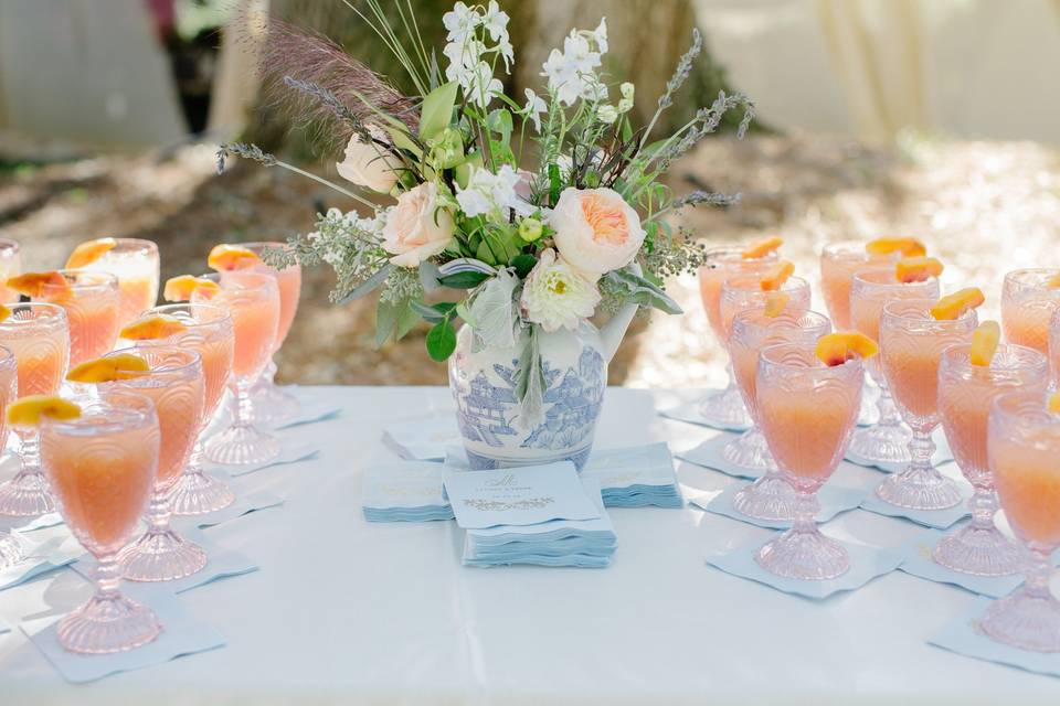 Outdoor table setup