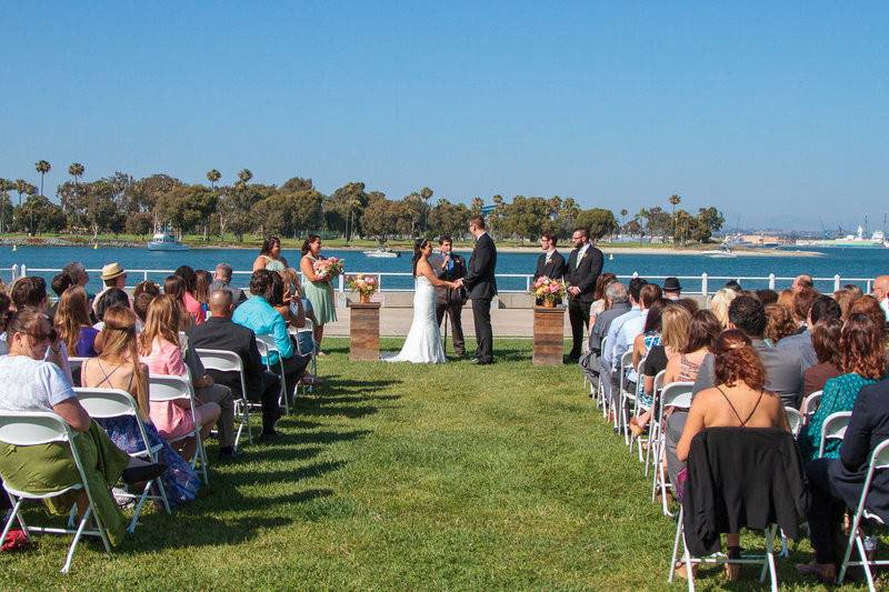 Outdoor wedding ceremony