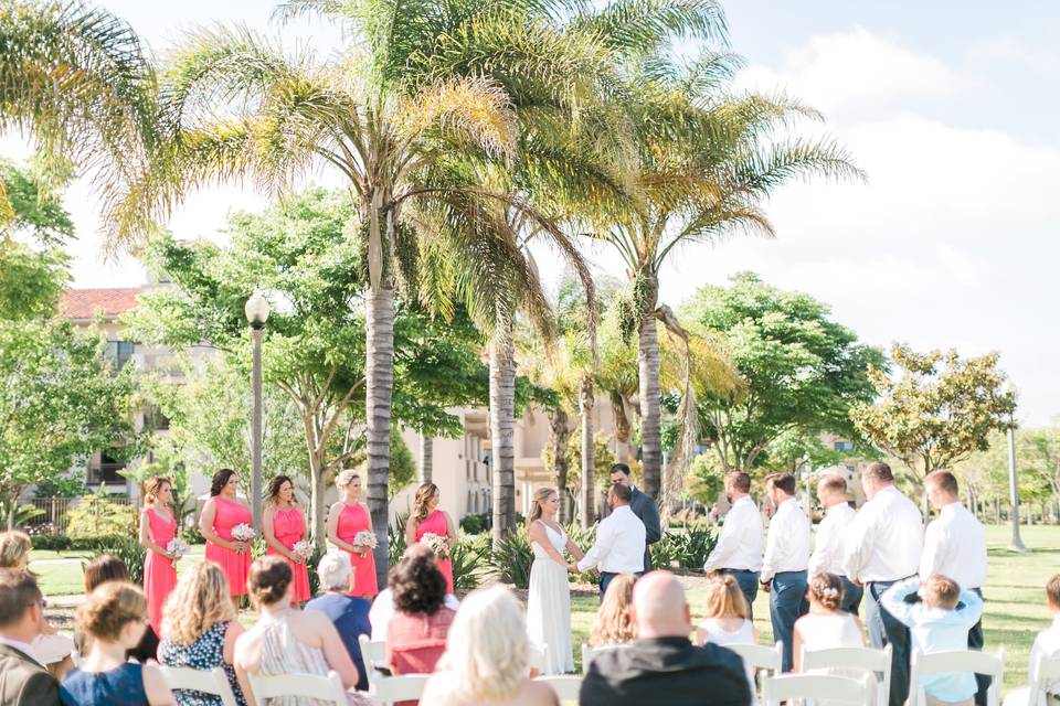 Outdoor wedding ceremony