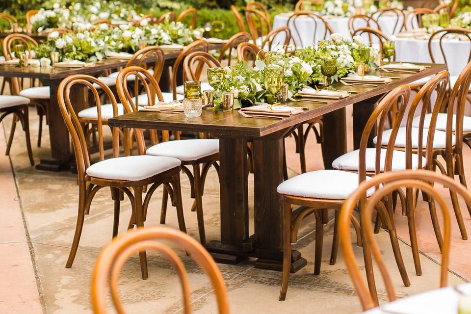 Beautiful Farm table setup