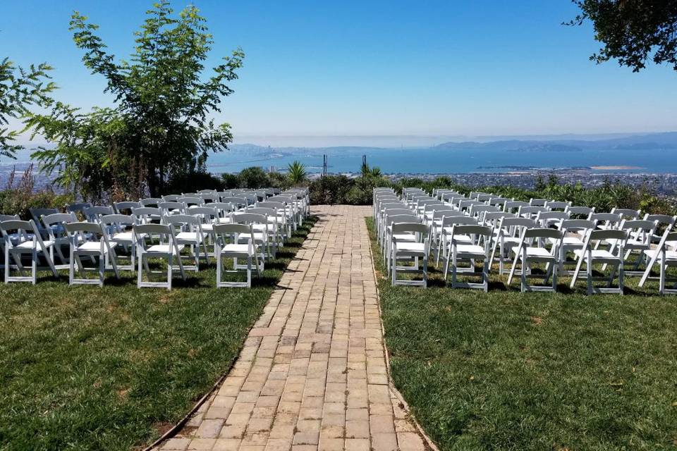 Outdoor wedding ceremony