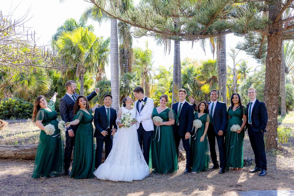 Bridesmaids and Groomsmen with