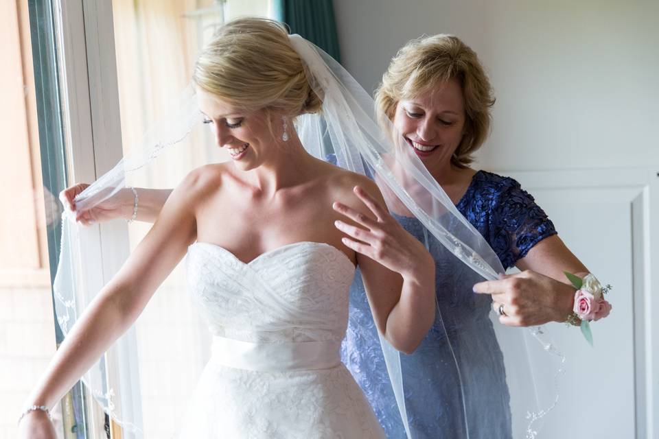 Bride Getting Ready, Seneca Lake