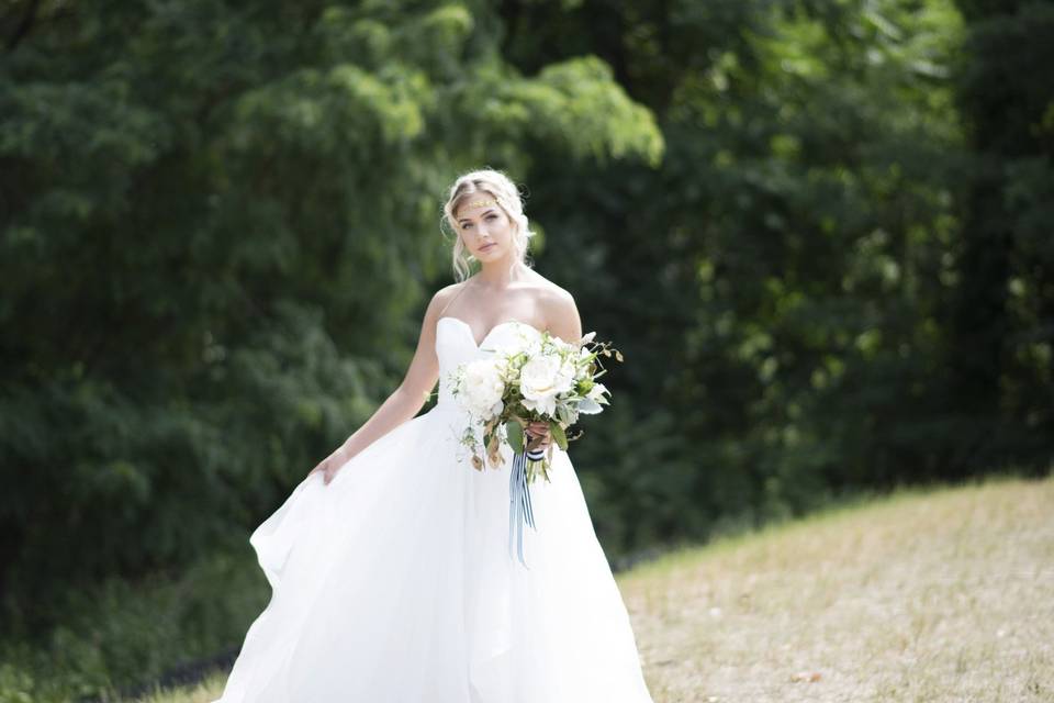 Bride outdoors