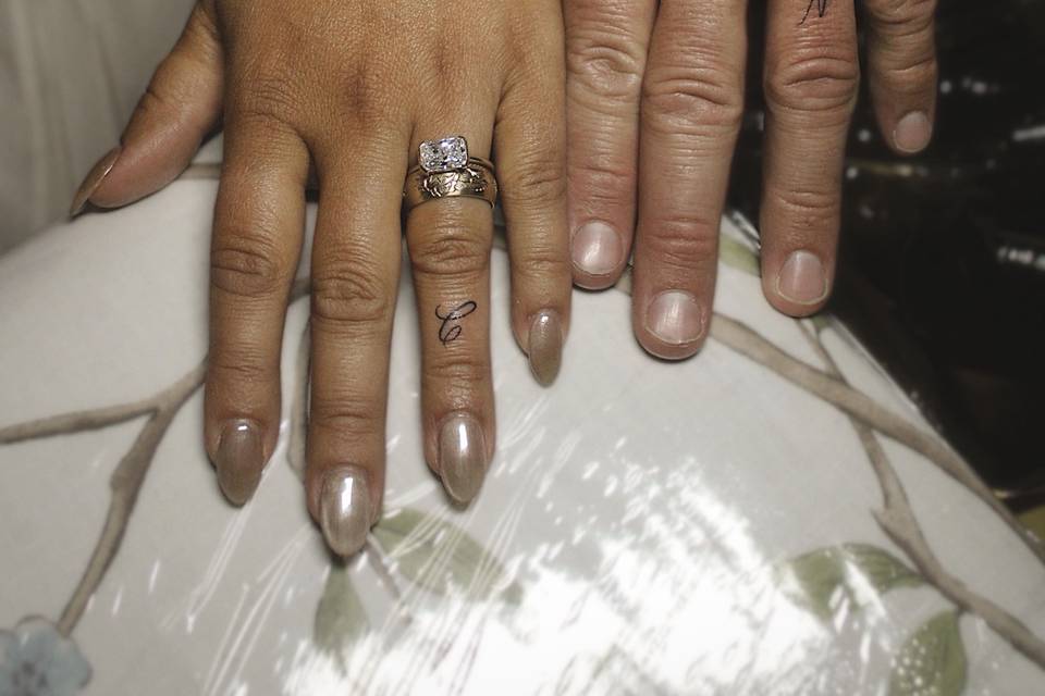 Initials for the happy couple