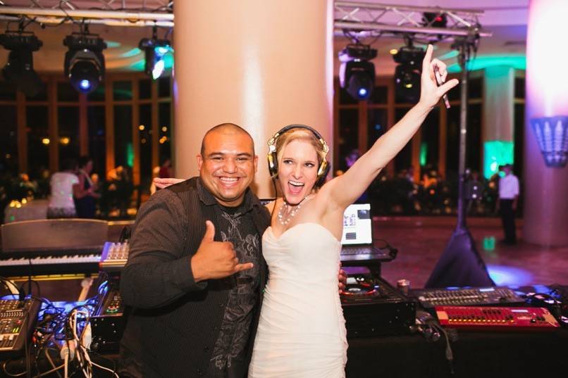 DJ and bride