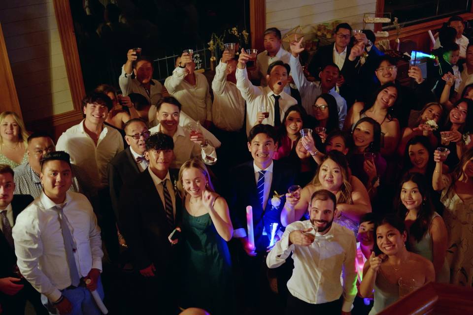 Happy crowd