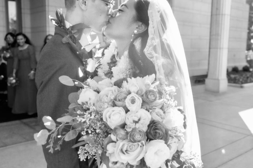 Joyful embrace