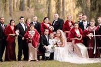 The couple with her bridesmaids and groomsmen