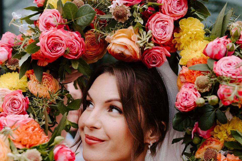 Bridal bouquet|Pocket Square